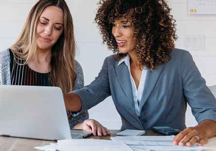 two business professionals working